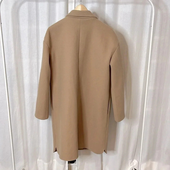 Shacket Coat Lined Pockets Wool Style Made In Italy, Size M - Picture 4 of 9